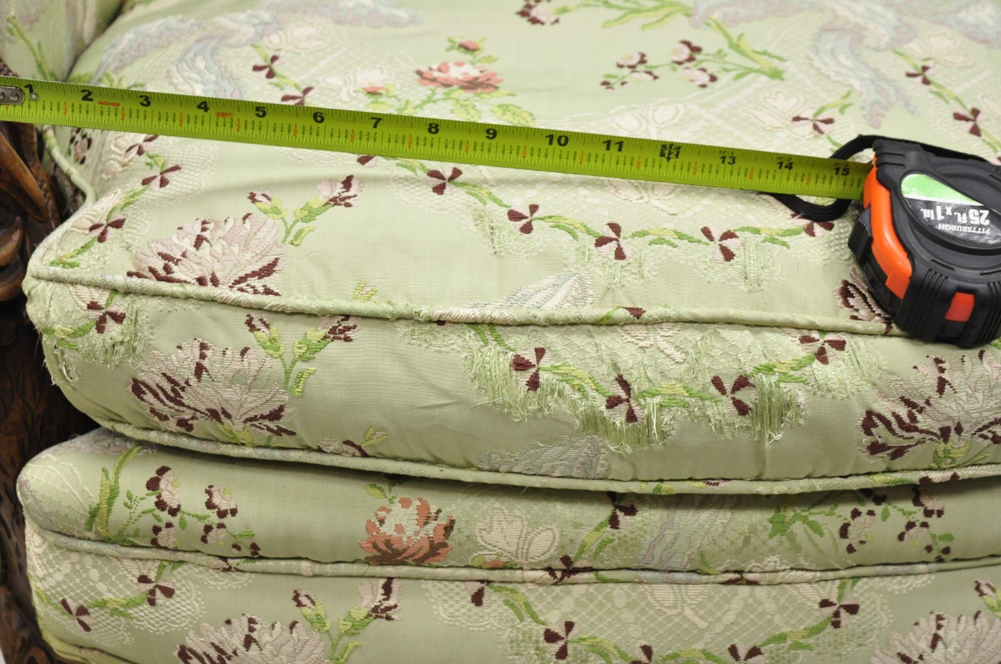 Antique Italian Regency Swan Carved Walnut French Victorian Club Lounge Chair