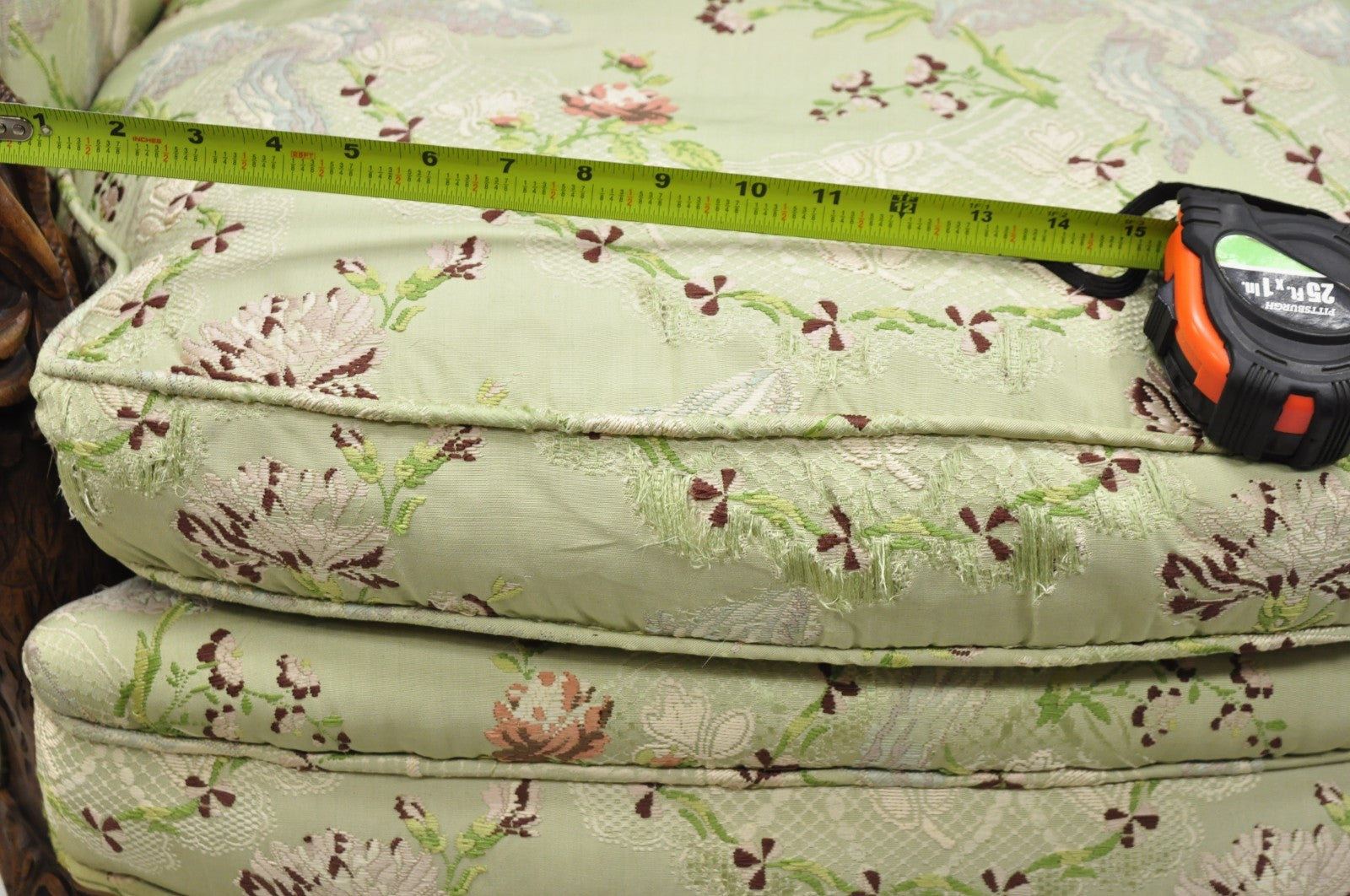 Antique Italian Regency Swan Carved Walnut French Victorian Club Lounge Chair