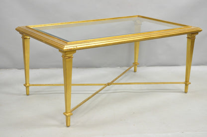 Hickory Chair French Hollywood Regency Gold Rectangular Bristol Coffee Table