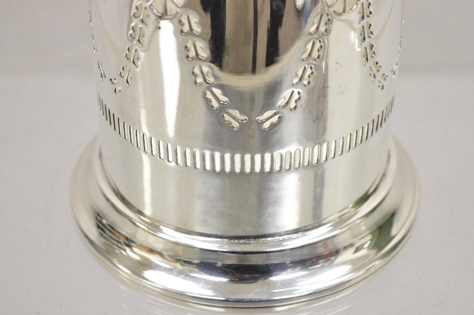 Vintage M. Bros English Edwardian Silver Plated Wine Champagne Bottle Coaster