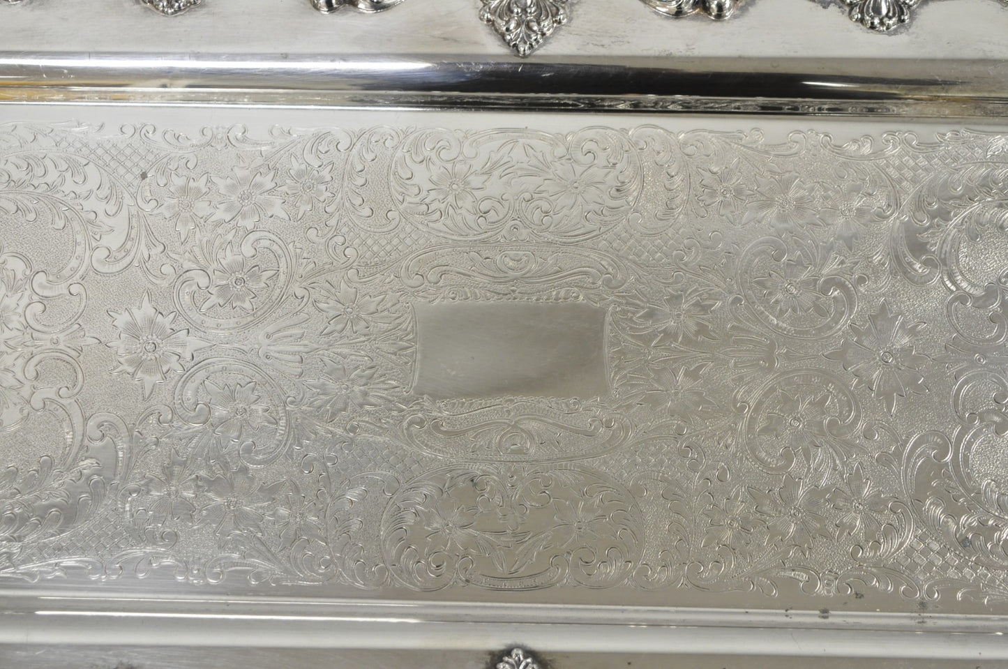 W&S Blackinton Victorian Silver Plated Narrow Serving Platter Dish Bar Tray