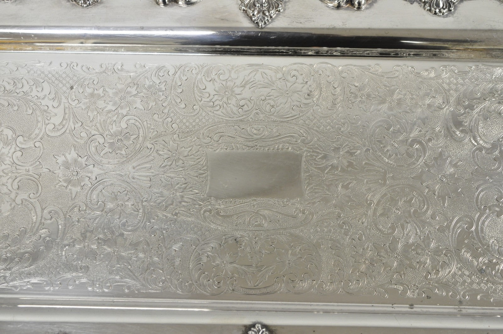W&S Blackinton Victorian Silver Plated Narrow Serving Platter Dish Bar Tray