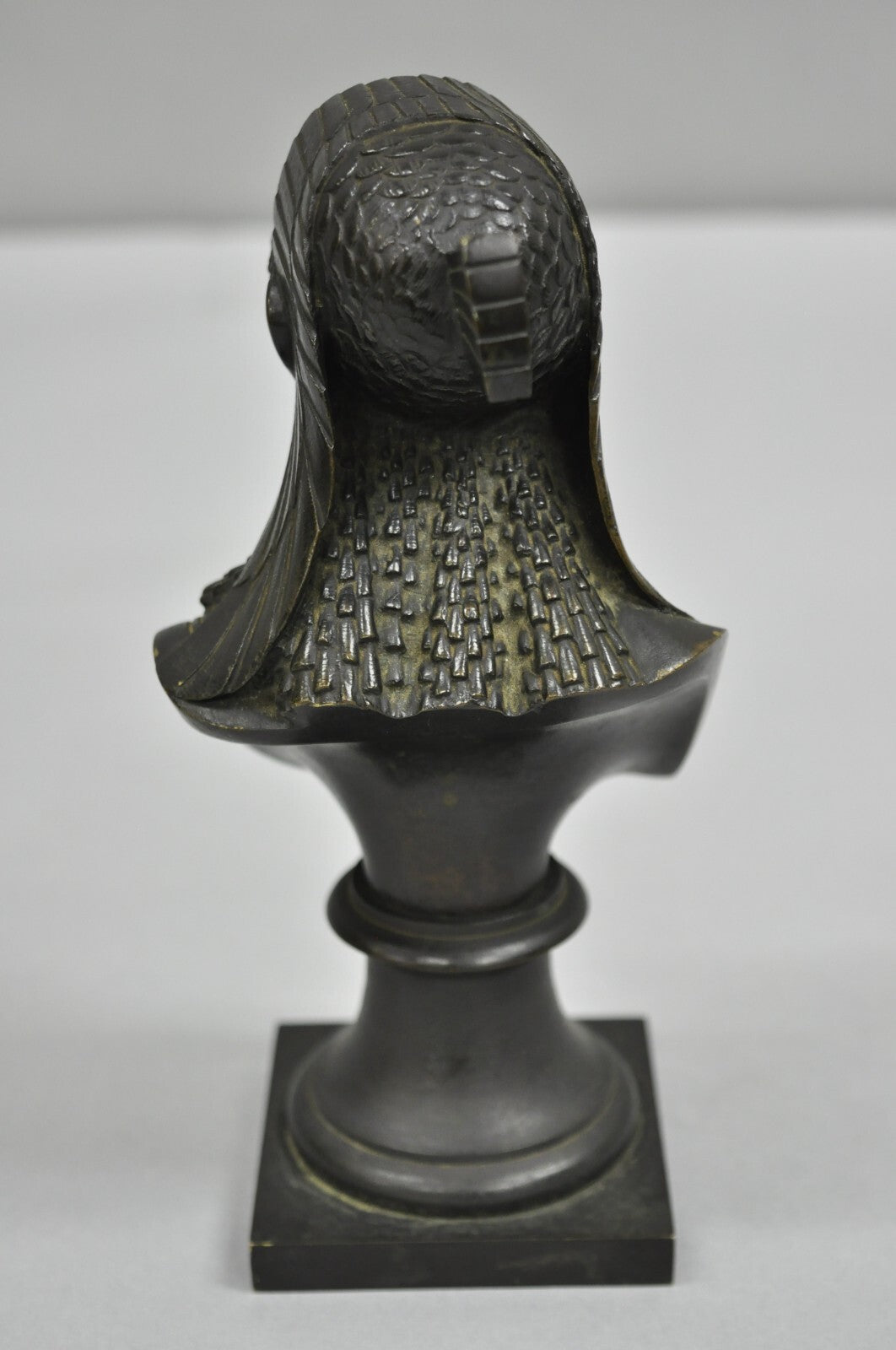 Antique Egyptian Revival Small 7" Bronze Grand Tour Bust of a Pharaoh