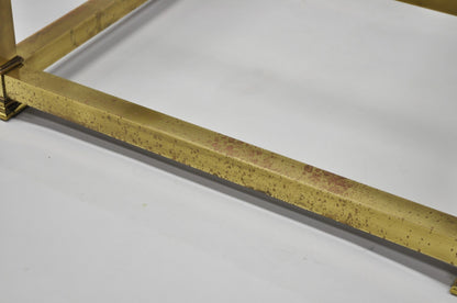 Vintage Mastercraft Hollywood Regency Square Brass Coffee Table Base Only