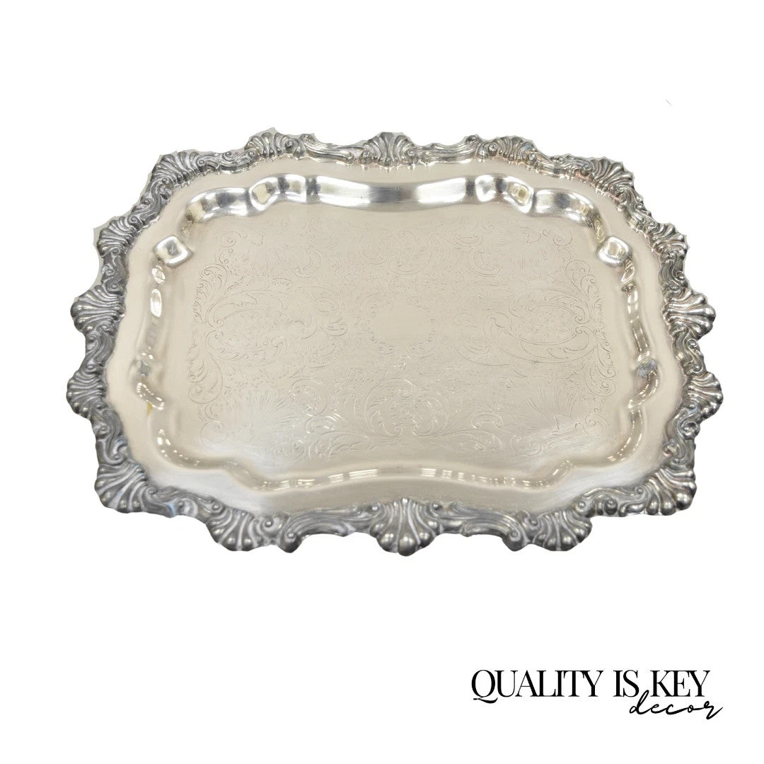 Vintage FB Rogers 6720 Victorian Style Silver Plated Small Serving Dish Platter