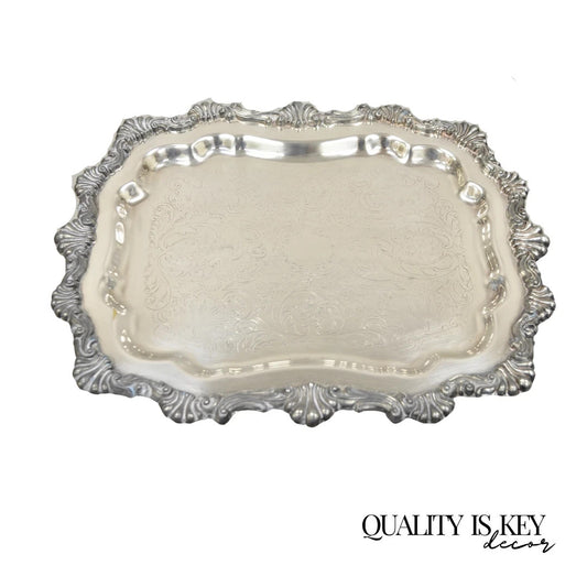 Vintage FB Rogers 6720 Victorian Style Silver Plated Small Serving Dish Platter