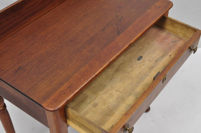 Antique Sheraton Mahogany One Drawer Washstand Server Farmhouse Side Table