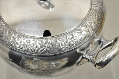 Antique Art Nouveau Silver Plated Lidded Soup Tureen Engraved "Louise"