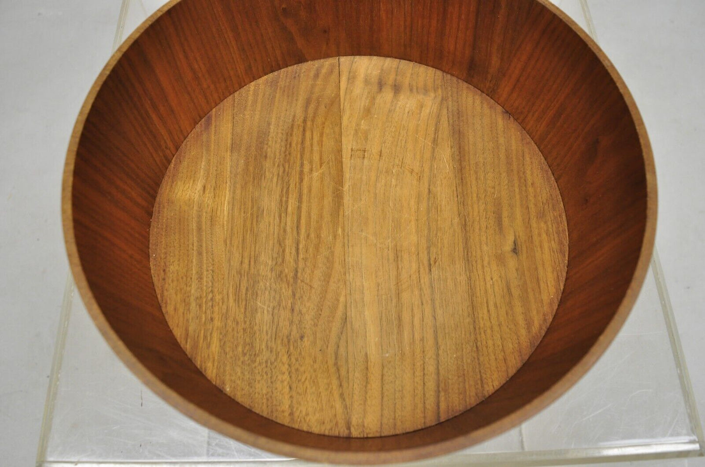Vintage Gladmark Mid Century Danish Modern Staved Teak Salad Bowl Set