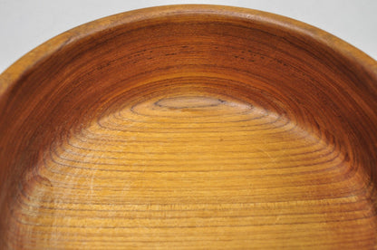 Vintage Mid Century Danish Modern Carved Teak Wood Salad Fruit Bowl (A)