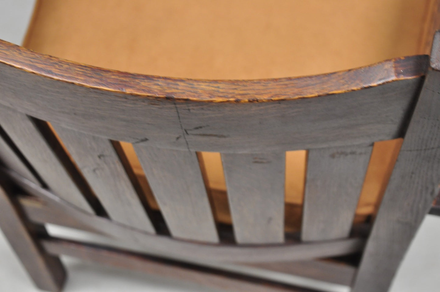 Antique Stickley & Brandt Mission Oak Arts & Crafts Arm Chair with Drop Seat