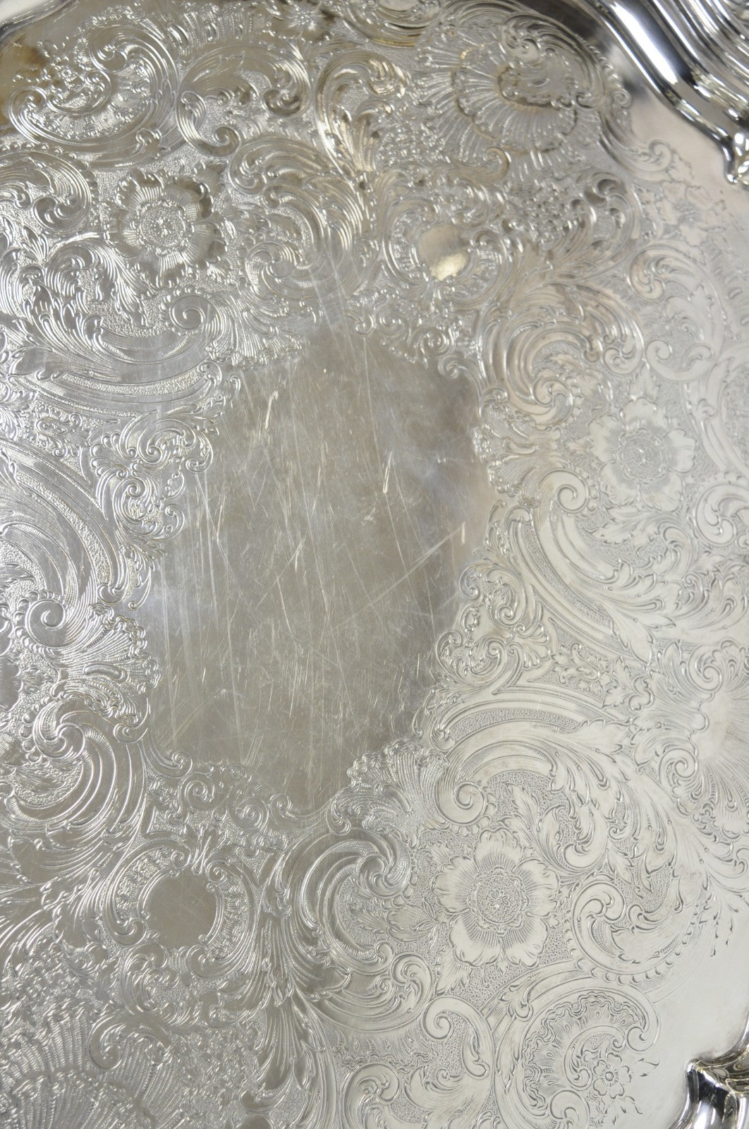 Antique Reed & Barton Winthrop Silver Plated Victorian Bar Serving Platter Tray