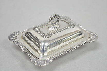 Vintage Miniature Sheffield England Silver Plated Covered Serving Dish Platter