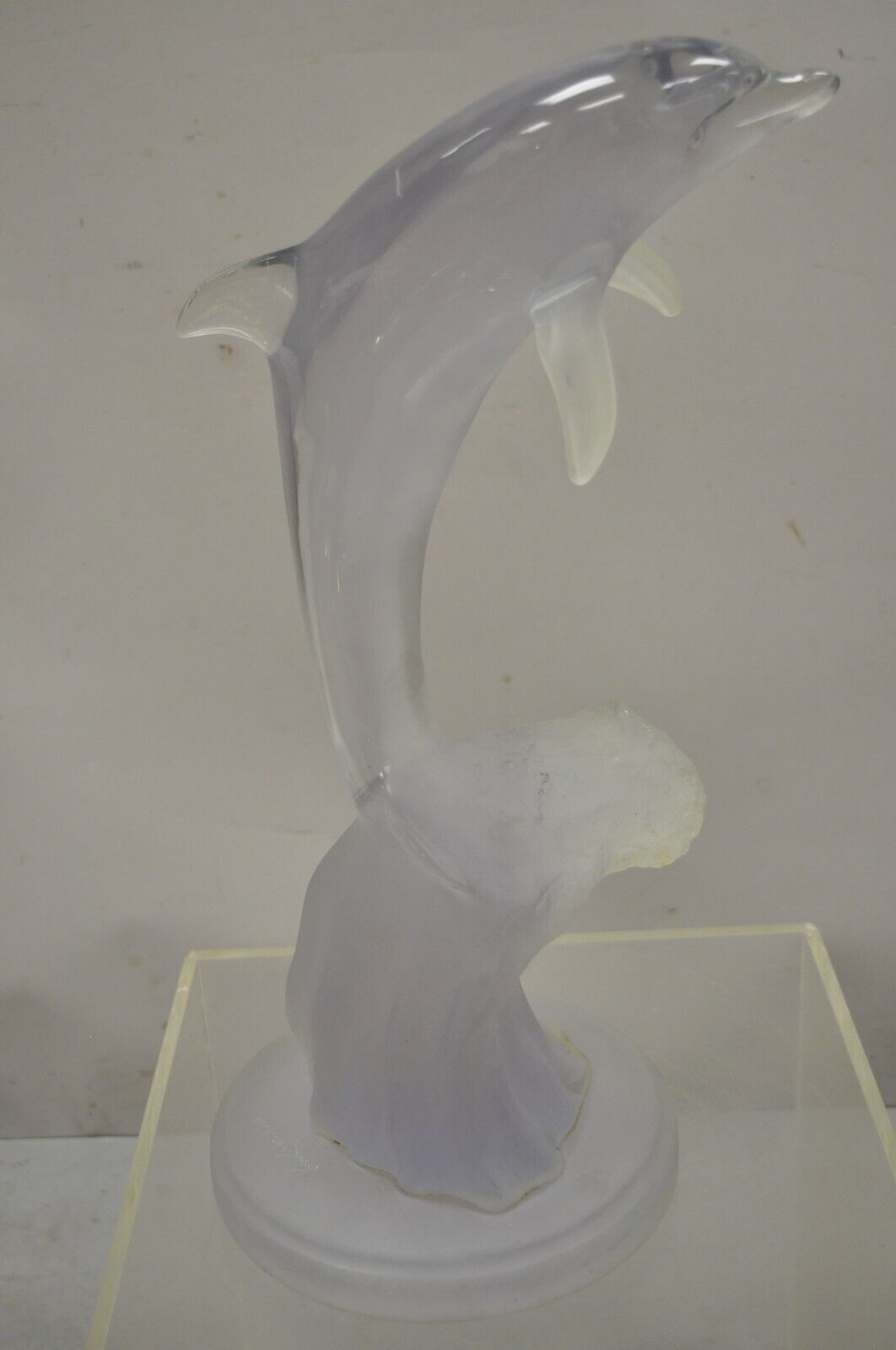 Donjo Acrylic Lucite Dolphin 22" Statue Sculpture 394/750 Modern Figure