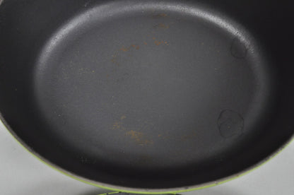 Vintage Cast Iron Dutch Oven Made in France 20538 Green Casserole Pot w/ Lid
