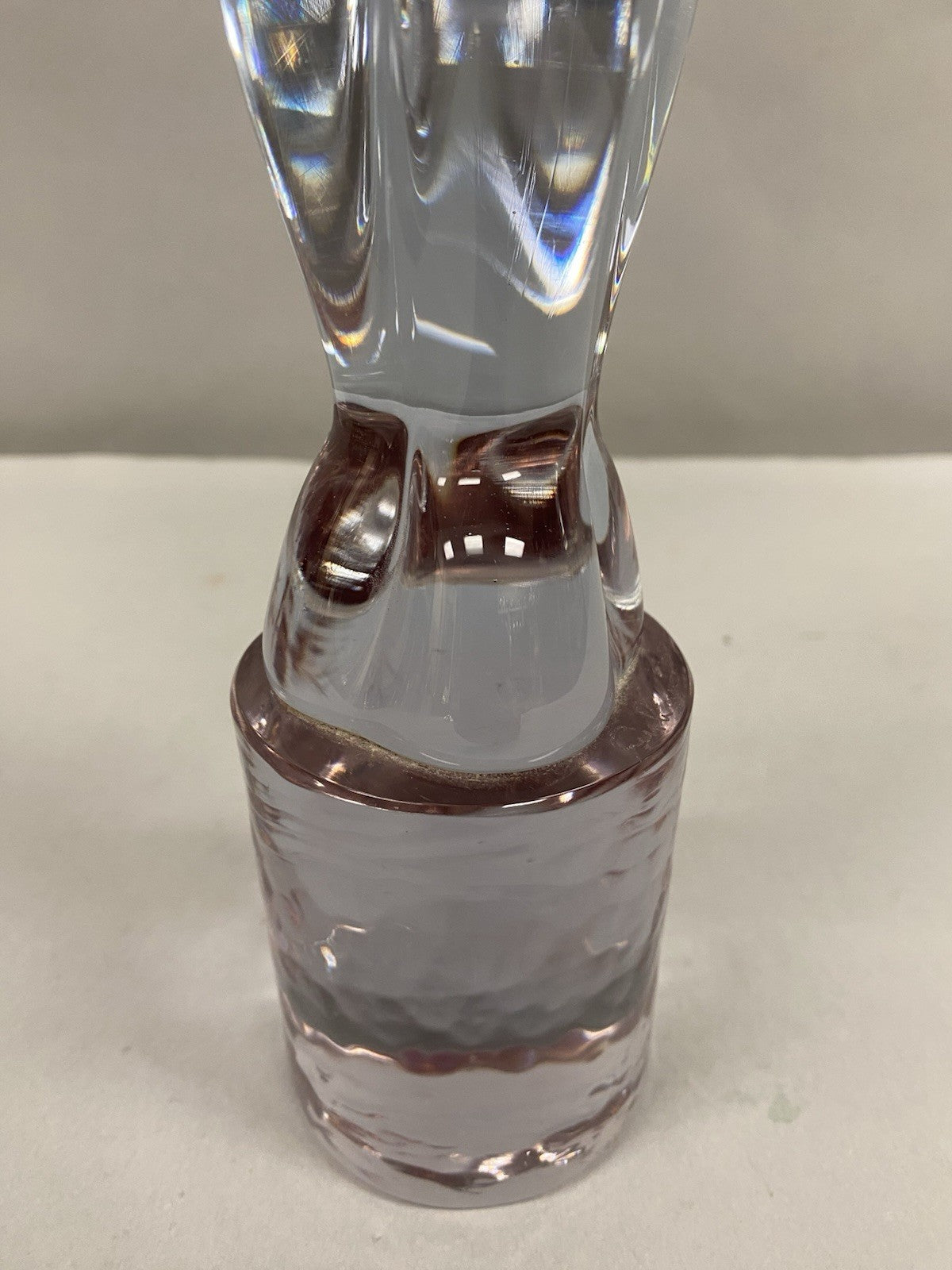 Vintage Murano Italian Mid Century Modern Purple Glass Lovers Embrace Sculpture