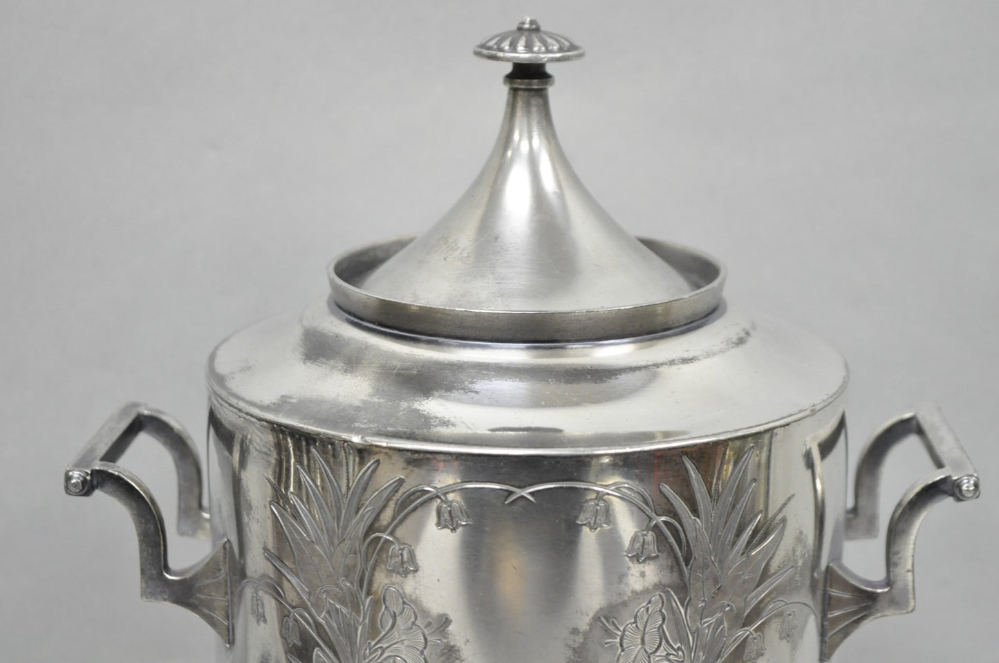 Antique Victorian Silver Plated Floral Engraved Coffee Samovar by Lucius Hart