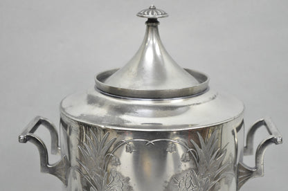Antique Victorian Silver Plated Floral Engraved Coffee Samovar by Lucius Hart