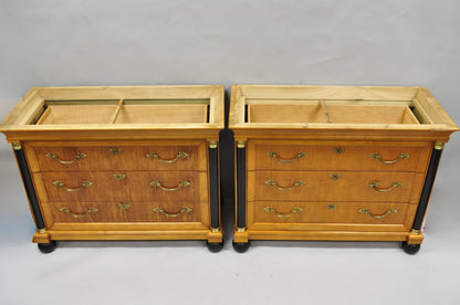 Thomasville Grand Classics Empire Biedermeier Maple Bachelor Chest Dresser, Pair