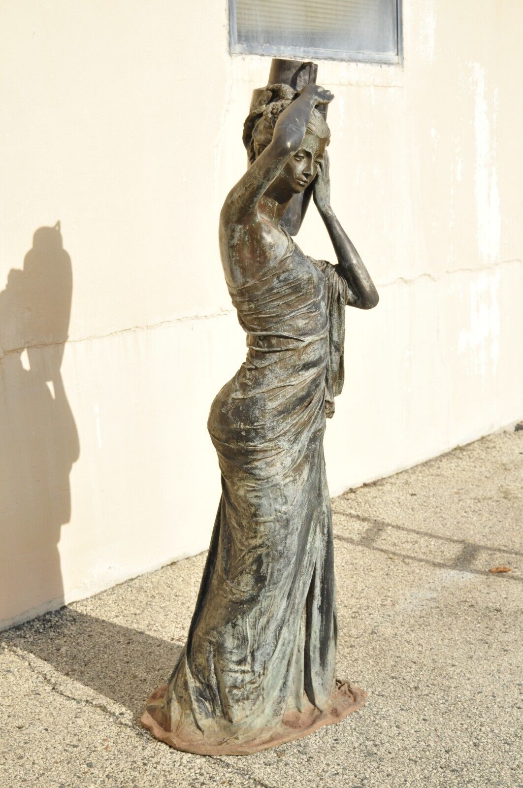Large Victorian Style 71" Bronze Garden Water Fountain Dione The Divine Goddess