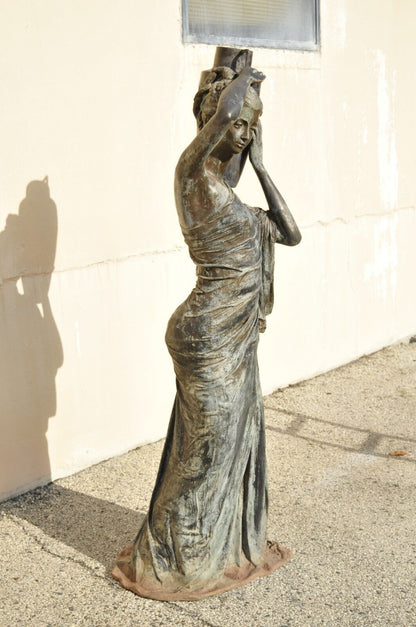 Large Victorian Style 71" Bronze Garden Water Fountain Dione The Divine Goddess