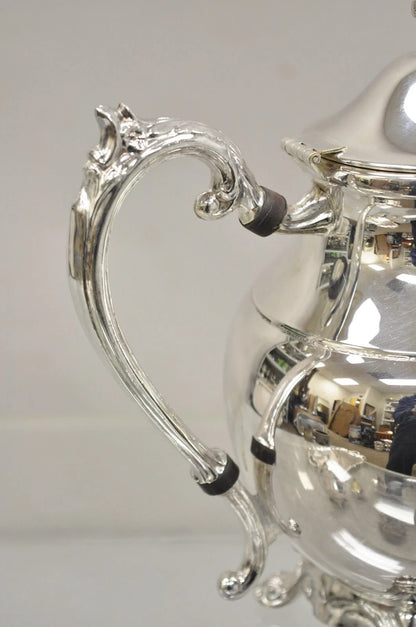 Vintage FB Rogers Victorian Silver Plated Tea Set with Tilting Pot - 6 Pcs