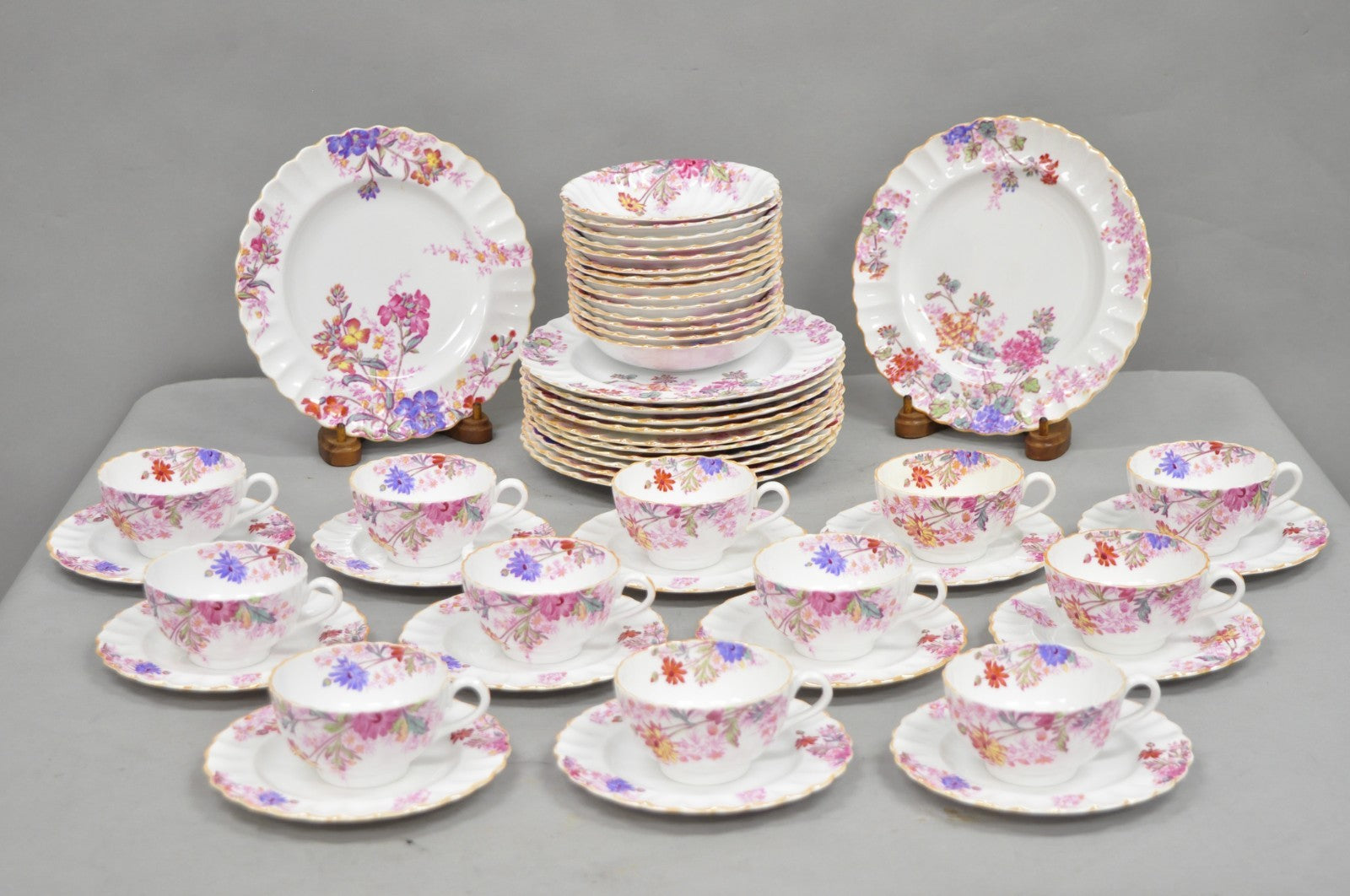 Spode England "Chelsea Garden" Bone China Porcelain Dinner Set 51 Pc Set
