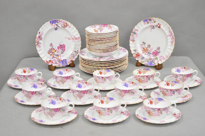 Spode England "Chelsea Garden" Bone China Porcelain Dinner Set 51 Pc Set