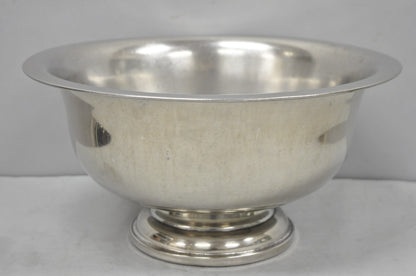 Vintage Modern Stainless Steel Metal Punchbowl Champagne Wine Chiller Ice Bucket