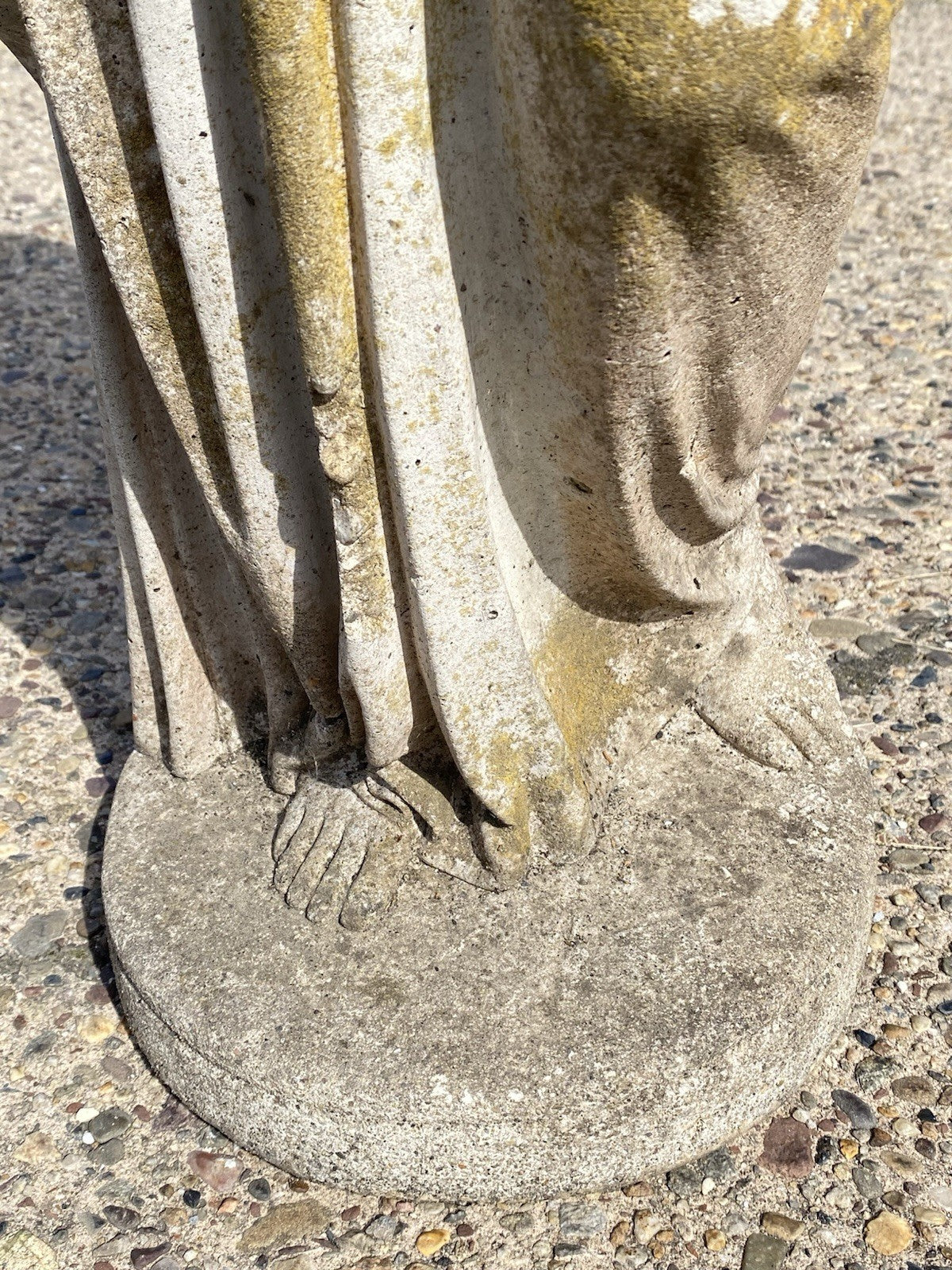 Vintage Greek Classical Goddess Hebe Concrete Stone 40" Garden Statue Figure