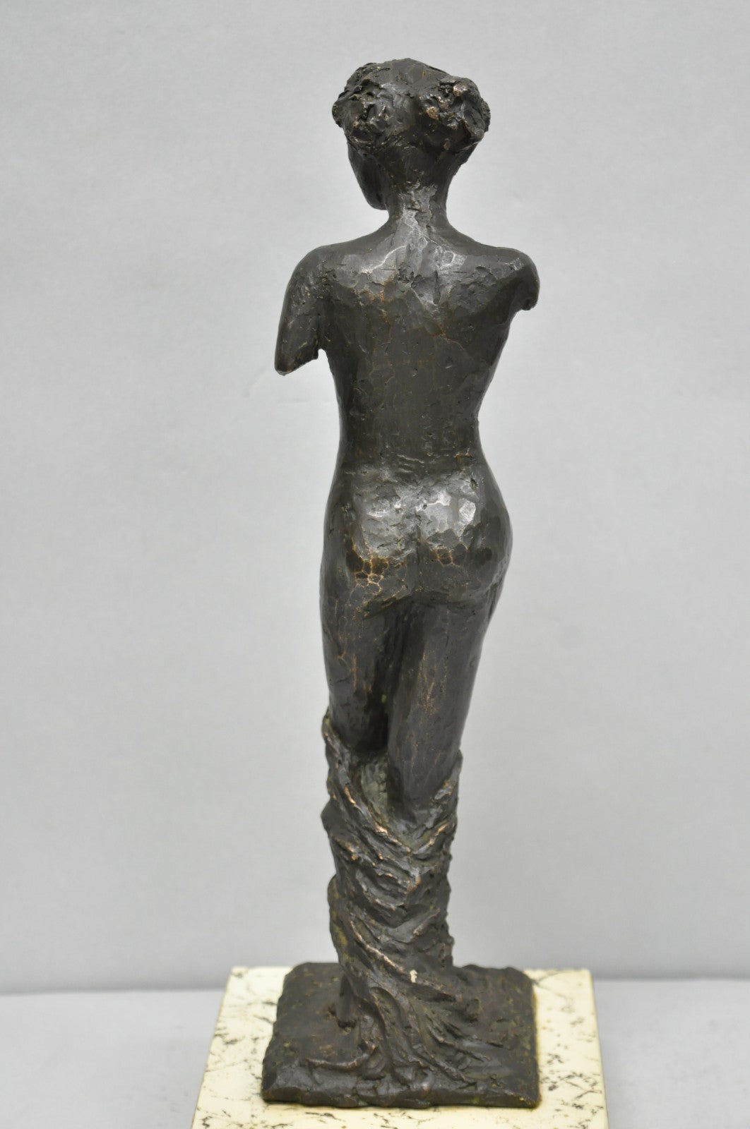 Vintage Mid Century Modern Bronze Nude Woman Sculpture Figure Signed "A RISI"
