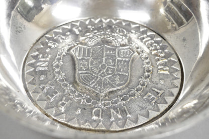 Vintage Spanish Renaissance Silver Plated Coat of Arms Communion Cup Bowl