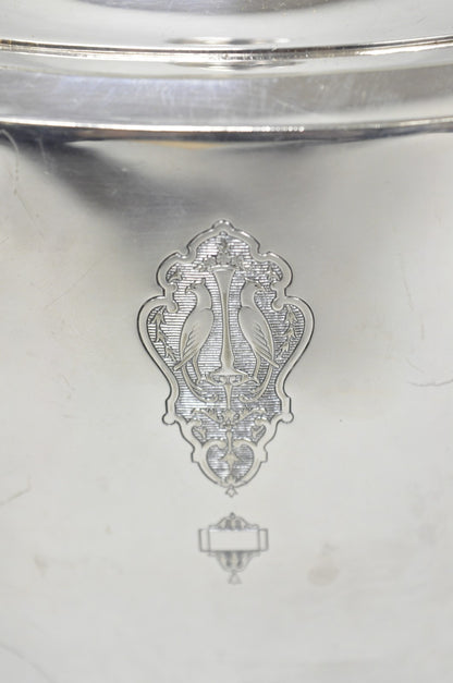 Antique Community Silver Plated Art Deco Birds of Paradise Tea Service Set 3 Pcs