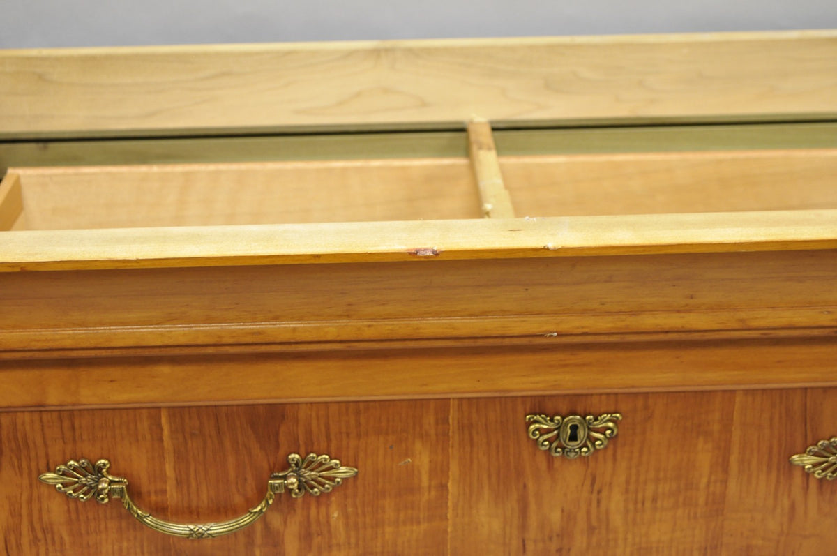 Thomasville Grand Classics Empire Biedermeier Maple Bachelor Chest Dresser, Pair