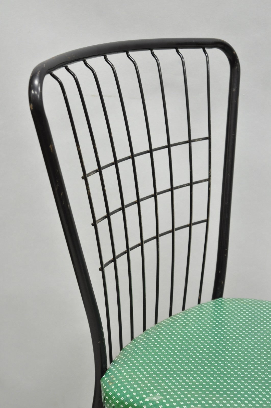 Vintage Daystrom Mid Century Modern Black Metal Kitchen Dining Chairs, Set of 6