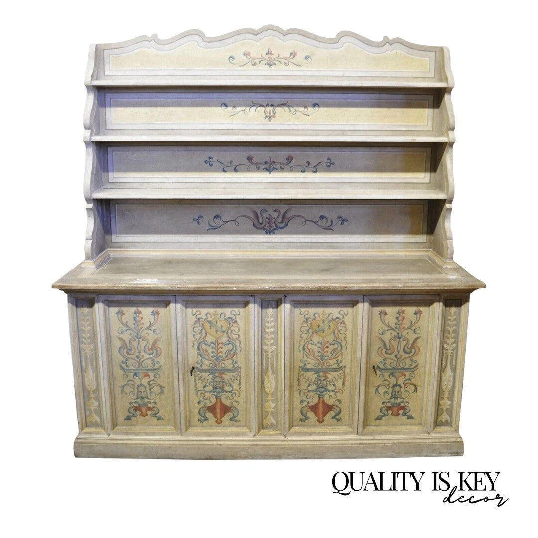 Italian Provincial French Country Large Cupboard Cabinet Hutch by Trouvailles