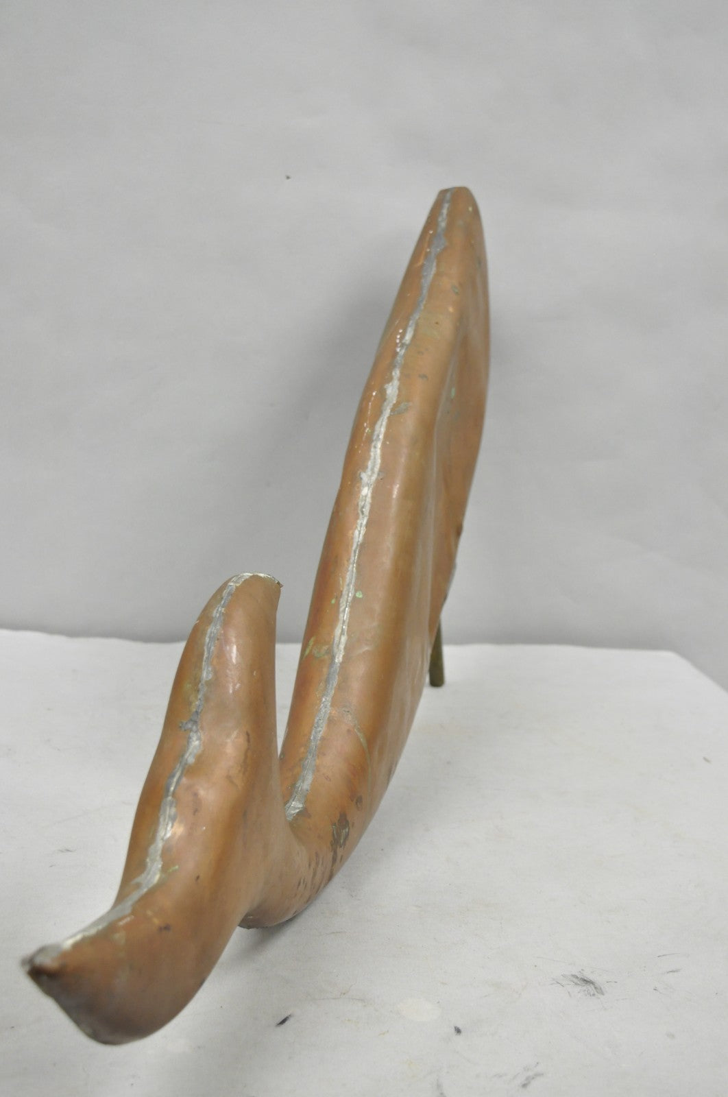 Antique Arts & Crafts Moby Dick "Whale" Copper Metal 37" Weathervane