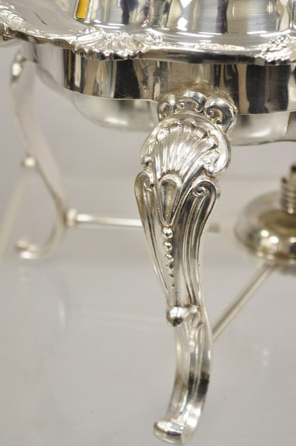 Vintage Victorian Style Silver Plated English Warmer Buffet Chaffing Dish