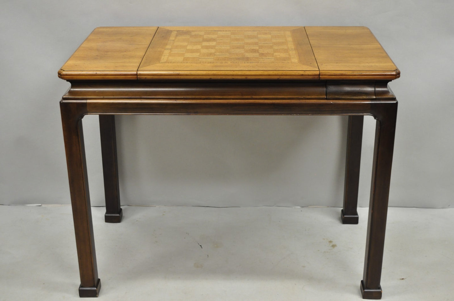 Vintage John Widdicomb Mid Century Modern Campaign Style Chess Game Table