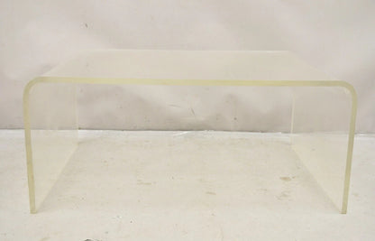 Vintage Mid Century Modern Large 42 x 30 Lucite Waterfall Coffee Table