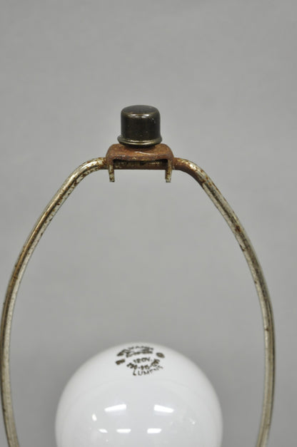 Vintage Mid Century Danish Modern Small Solid Teak Wood "Bottle" Form Table Lamp