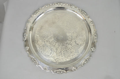 Vintage Wallace Harvest Silver Plated Grapevine Punch Bowl Set w/ 12 Cups & Tray