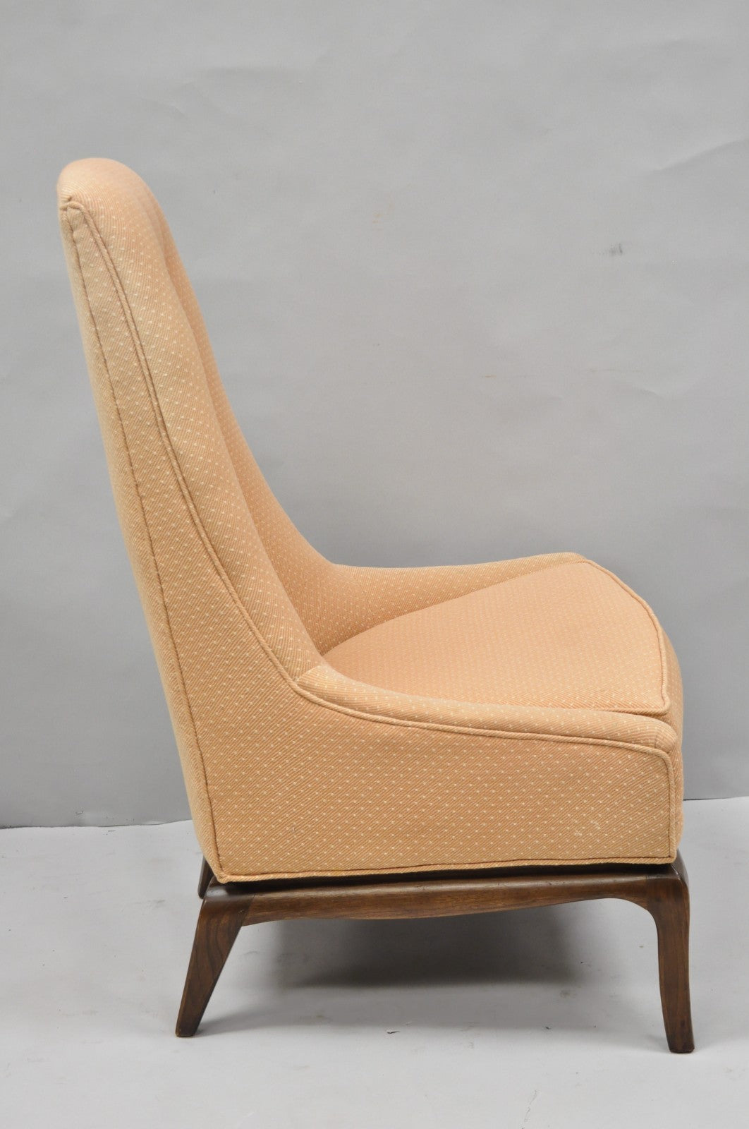 Mid Century Modern Walnut Lounge Chair Attr. T H Robsjohn Gibbings for Widdicomb