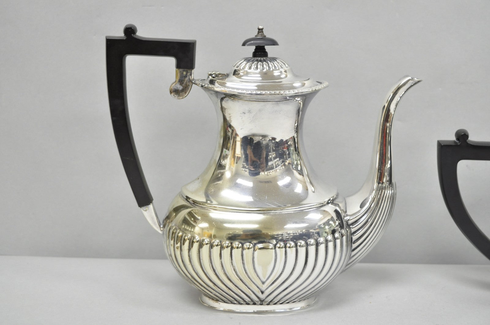 Antique English Sheffield B. Altman Art Deco Silver Plated Tea Service Set, 4 Pc