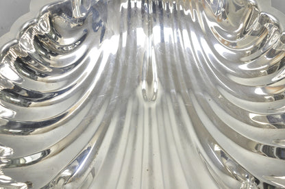 Vintage Sheffield Silver Co. Clam Shell Silver Plated Footed Serving Dish