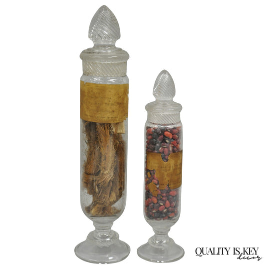 Antique Tiffin Dakota Glass Apothecary Candy Jars from The Philadelphia Museum
