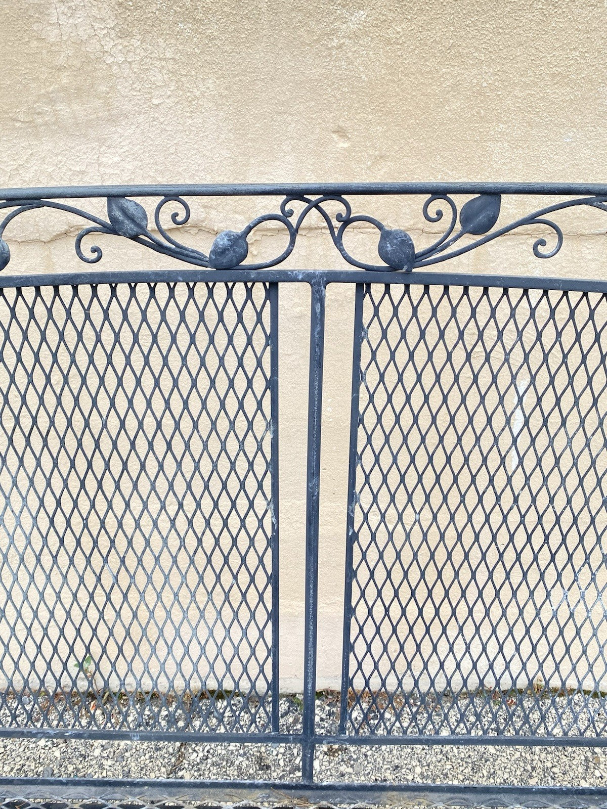 Vintage Salterini Art Nouveau Wrought Iron Garden Patio Sofa Chair Set - 4 Pcs