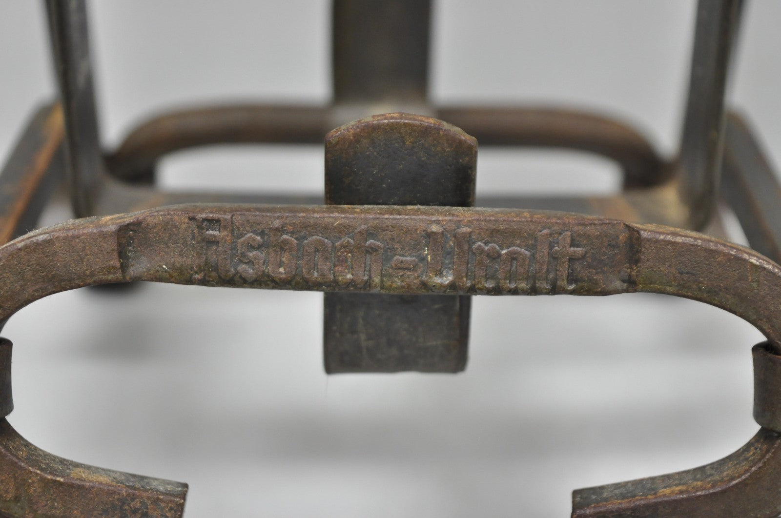 Antique German Arts & Crafts Wrought Iron Asbach Uralt 3 L Brandy Pourer Server