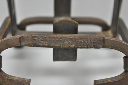 Antique German Arts & Crafts Wrought Iron Asbach Uralt 3 L Brandy Pourer Server