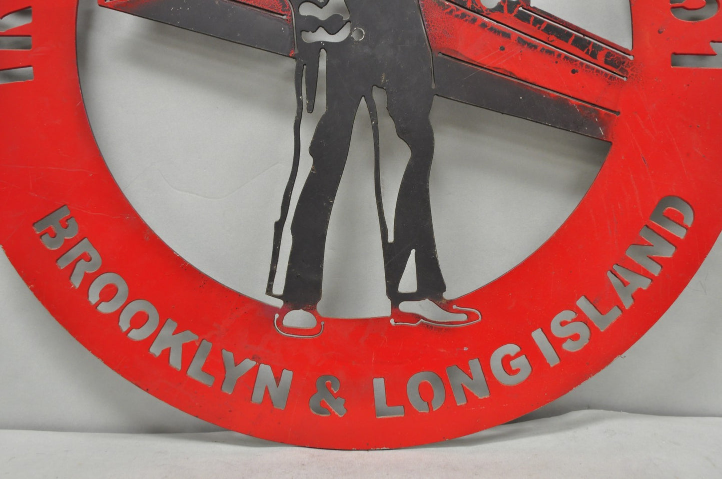 Iron Workers 361 Brooklyn & Long Island Hanging Wall Steel Black Metal Plaque